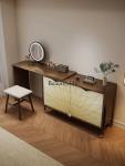 Solid wood makeup table black walnut modern retractable dresser chest integrated bedroom storage bedside table