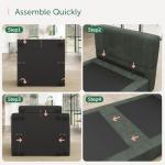 HONBAY Modular Sectional Couches with Storage Corduroy Sleeper Sofa Modular Sectional Couches for Living Room,Green