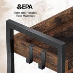 Rolanstar Bookshelf 5 Tier with 4 Hooks, Industrial Wood Bookcase, Vintage Storage Rack with Open Shelves, Rustic Standing Bookshelves Display Rack for Living Room, Bedroom, Rustic Brown