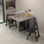 Folding Dining Table Set 6 Chairs Wooden Nordic Dining Room Sets Luxury Modern Mesas Pegables Portatil Dining Room Furniture