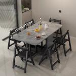 Folding Dining Table Set 6 Chairs Wooden Nordic Dining Room Sets Luxury Modern Mesas Pegables Portatil Dining Room Furniture