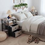 Stylish Nightstand Set with USB Charging Ports