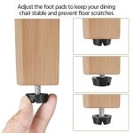 Yaheetech Dining Chairs Set of 2 Fabric Upholstered Dining Room Chairs with Button Tufted High Back and Solid Wood Legs for Kitchen/Living Room/Restaurant, Modern Style, Dark Gray