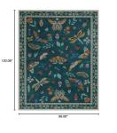 Lahome Insect Washable Rugs 8x10, Soft 8x10 Area Rugs for Living Room, Non Slip Bedroom Rug Under Bed Ultra-Thin Large Carpet for Dining Room Office Playroom(8'x10',Dark Green)
