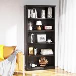 Bevfint Bookshelf, Open Storage 70 Inch Tall 5 Shelf Bookcase, Floor Standing Bookshelves and Bookcases, Book case for Farmhouse Library Office Bedroom Kids, Dark Cherry - 5 Tier