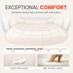 NEO Chair Office Desk Ergonomic Mesh Computer Chair with Lumbar Support Adjustable Height Swivel Rolling Wheels Comfy Mid Back Task Chair for Home Bedroom Vanity Study (Ivory)