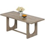 DWVO Dining Room Table for 6-8 People 70.86" Large Rectangle Dining Table Farmhouse Kitchen Table with Heavy Duty Wooden Base for Apartment Living Room Grey Oak