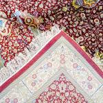 305x427cm Vantage Turkish Silk Rug Large Antique Red Medallion Persian Silk Carpet (TJ839A)