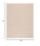 SAFAVIEH Area Rug 9x12 - Natural Fiber Collection - Large - Marble & Beige, Sisal, Woven Design with Border (NF143C)