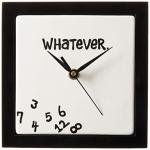 Enesco Whatever. Scrambled Numbers Always Late 7.5 x 7.5 Inch Square Hanging Wall Clock
