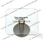 Modern retro wabi-sabi creative square glass coffee table, Italian minimalism, coffee table  H