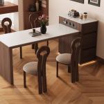 Service Chairs Dining Table Design Light Glass Island Extensible Tables Restaurant Center Modern Nordic Muebles Trendy Furniture