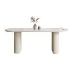 White Luxury Chairs Table Kitchen Modern Unique Italian Restaurant Dining Table Set Center Oval Mesas De Jantar Furniture