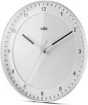 Braun Classic Mixed Analogue Wall Clock Home Gift Bundle with Silent Sweep Movement, Easy to Read, 30cm Diameter in Black + White, Model BC17B, BC17W (2 Pack)