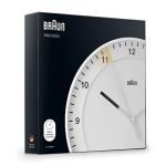 Braun Classic Mixed Analogue Wall Clock Home Gift Bundle with Silent Sweep Movement, Easy to Read, 30cm Diameter in Black + White, Model BC17B, BC17W (2 Pack)
