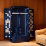 Light luxury high-end solid wood wine cabinet modern simple art wall-walled sideboard villa designer decorative storage cabinet