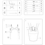 CangLong Dining Chairs Set of 4, Black Faux Leather Kitchen Chairs, Modern Upholstered Side Chairs Armless Accent Chairs with Soft Backrest & Metal Legs for Living Room, Meeting Room, Black