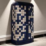 Light luxury high-end solid wood wine cabinet, modern minimalist art, wall dining side cabinet, villa designer decorative