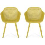 Davina Outdoor Dining Chair (Set of 2), Yellow