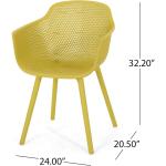 Davina Outdoor Dining Chair (Set of 2), Yellow