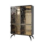 Light luxury high-end dining side cabinet integrated storage cabinet against the wall villa luxury living room designer art