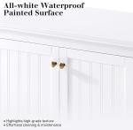 72" Farmhouse Sideboard Buffet Cabinet with Barn Doors, Storage Console Table with Adjustable Shelves, Coffee Bar/TV Stand