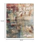 Lahome Modern Abstract Living Room Rug 8x10, Washable 8x10 Area Rugs for Bedroom Stain Resistant Non Slip, Large Red Soft Indoor Carpet for Dining Room Table Home Decor