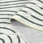 Lahome Abstract Washable Area Rug, 5x7 Rug for Bedroom Non-Slip Soft Living Room Rug, Ultra-Thin Modern Black and White Rug Throw Large Carpet for Dining Room (5'x7',Black)