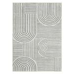 Lahome Abstract Washable Area Rug, 5x7 Rug for Bedroom Non-Slip Soft Living Room Rug, Ultra-Thin Modern Black and White Rug Throw Large Carpet for Dining Room (5'x7',Black)