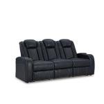 Signature Design by Ashley Fyne-Dyme Contemporary Power Reclining Sofa with USB Charging Ports and Adjustable Headrest, Blue