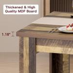 GarveeHome 63 in Dining Table for 4-6, Farmhouse Dinner for 4, Dinner Table, Kitchen with Large Tabletop, Rectangular Dining Room for Kitchen, Living Room, Retro Brown