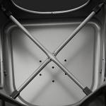 Amazon Basics Metal Dining Chairs, 4 Count, Dark Grey, 20.1 x 17.1 x 33.5 inches