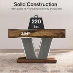 Tribesigns Square Coffee Table, Wood Center Table for Living Room, 31.5" Modern Cocktail Tea Accent Table, Rustic Brown & Black