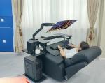 Bed laptop desktop computer desk bedside table lifting lazy table cockpit suspension bracket
