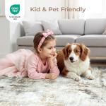 Carpelux 8x10 Area Rugs for Living Room, Abstract Neutral Large Washable Rug, Indoor Soft Non-Slip Floor Carpet for Bedroom Dining Room Home Decor, Brown/Grey