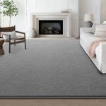 Large Modern Area Rugs for Living Room Bedroom, 6x9 Feet Grey Ultra Soft Solid Thickened Memory Foam Indoor Minimalist Carpets, Non-Slip Comfy Rugs for Boys Girls Nursery Kids Room Home Décor