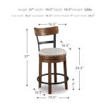 Brown Swivel Counter Height Bar Stool by Ashley