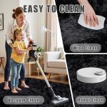 8x10 Area Rug for Living Room:Ultra Soft Fluffy Shag Black Rugs,Large Fuzzy Plush Indoor Non Slip Carpet Washable Rug for Bedroom Kids Nursery Office Dorm Modern Decor(Black)