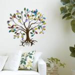VEWOSTAR Metal Wall Art for Living Room Home Decor Colorful Leaves Wall Sculpture Tree of Life Handcrafted Wall Decor Hangings for Outdoor Indoor(25.5" W * 24.8" H)
