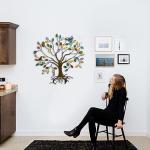 VEWOSTAR Metal Wall Art for Living Room Home Decor Colorful Leaves Wall Sculpture Tree of Life Handcrafted Wall Decor Hangings for Outdoor Indoor(25.5" W * 24.8" H)