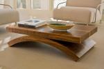 Handmade Modern Wooden Notebook Side Table Small Natural Wood Colored Bamboo Coffee Table