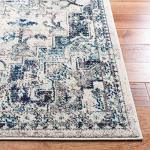 SAFAVIEH Area Rug 9x12 - Madison Collection - Large - Ivory & Grey, Boho Chic Distressed Medallion Design, Non-Shedding & Easy to Clean, Ideal for Living Room, Bedroom, Dining Space (MAD473C)