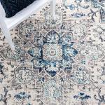 SAFAVIEH Area Rug 9x12 - Madison Collection - Large - Ivory & Grey, Boho Chic Distressed Medallion Design, Non-Shedding & Easy to Clean, Ideal for Living Room, Bedroom, Dining Space (MAD473C)