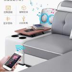 Linlamlim Modern Scientific Cloth Sectional Sofa Set with Chaise Lounge, Bluetooth Speakers, USB Charging Ports for Living Room