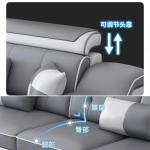 Linlamlim Modern Scientific Cloth Sectional Sofa Set with Chaise Lounge, Bluetooth Speakers, USB Charging Ports for Living Room