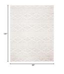 SAFAVIEH Area Rug 8x10 - Tulum Collection - Large - Ivory & Grey, Moroccan Boho Tribal Design, Non-Shedding & Easy to Clean, Ideal for Living Room, Bedroom, Dining Space (TUL272A)