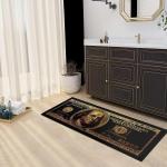 Black Gold 100 Dollar Bill Money Kitchen Floor Mat Home Decor Hallway Balcony Laundry Runners Rugs Bathroom Non-slip DoorMat