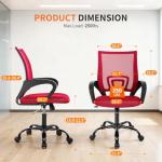 BestOffice Office Chair Ergonomic Cheap Desk Chair Mesh Computer Chair Lumbar Support Modern Executive Adjustable Stool Rolling Swivel Chair for Back Pain (Red)