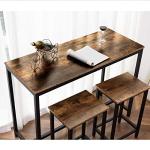 HOOBRO Bar Table, Rectangular Pub Table, 47.2” Counter Height Bar Table, Industrial Bar Height Table, Dining Table for Kitchen, Living Room, Easy to Assemble, Rustic Brown BF50BT01