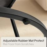 Otterease Nesting Tables Set of 2, 31.5" Round Coffee Table, Small Nesting Coffee Table with Adjustable Non-Slip Fee, Wood Grain Top Nesting Tables for Living Room, Bedroom (Wood Grain Grey)